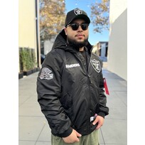 New Era Raiders Men's NE Black Hooded Alpha Jacket