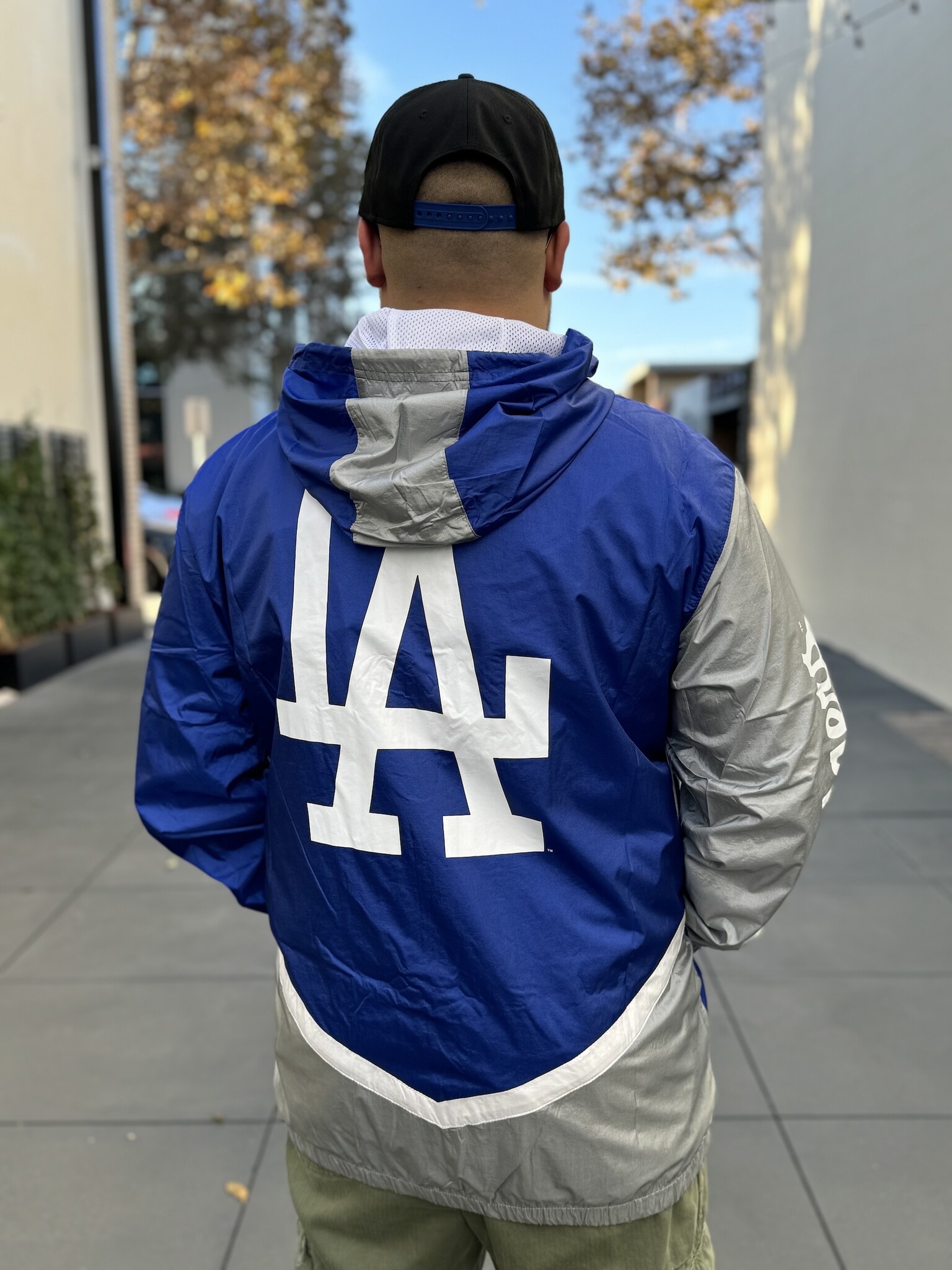 LA Dodgers Men's M&N Undeniable F/Z Windbreaker - The Locker