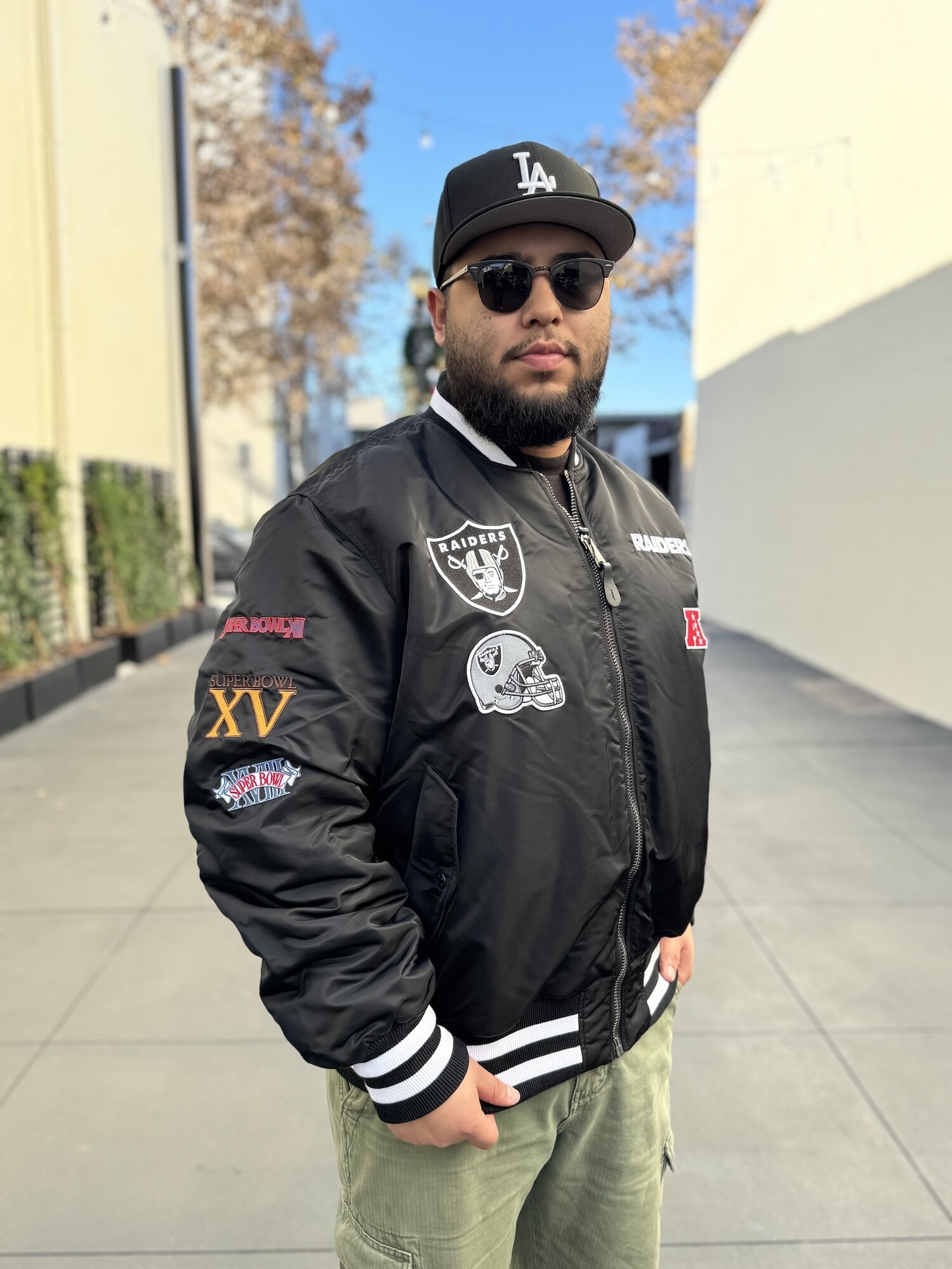 Raiders Men's NE Black Alpha Jacket - The Locker Room of Downey