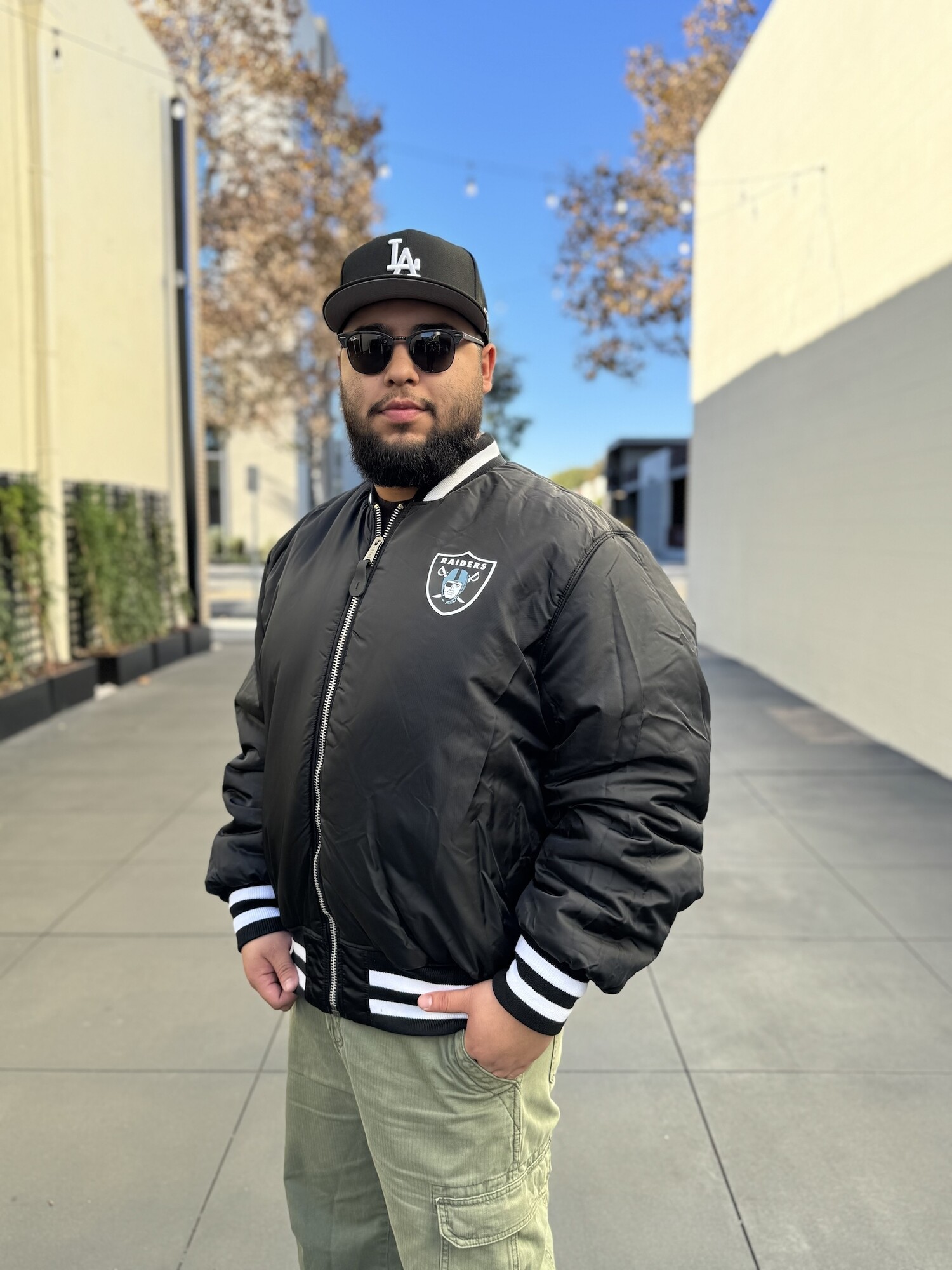 Raiders Men's NE Black Alpha Jacket - The Locker Room of Downey