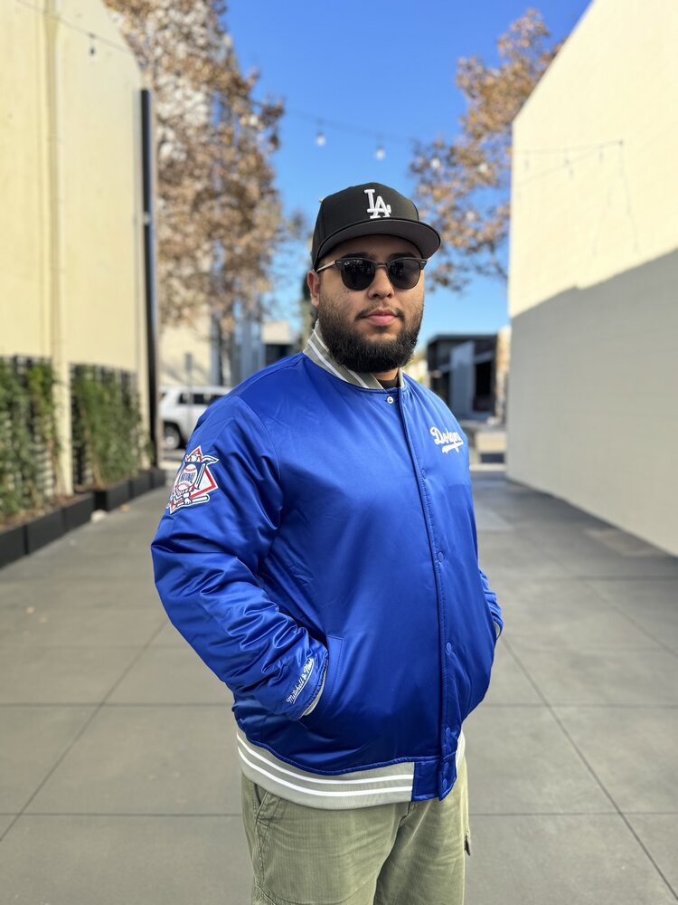 Mitchell and Ness LA Dodgers M&N Heavyweight Satin Jacket Royal