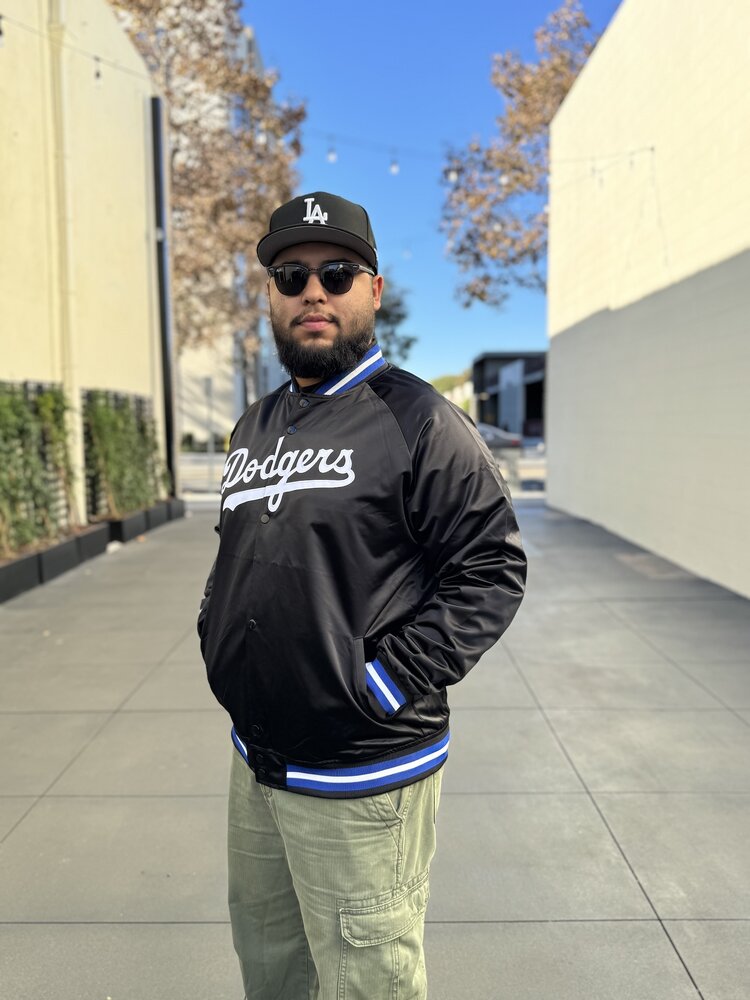 Mitchell and Ness LA Dodgers M&N Lightweight Satin Jacket Black