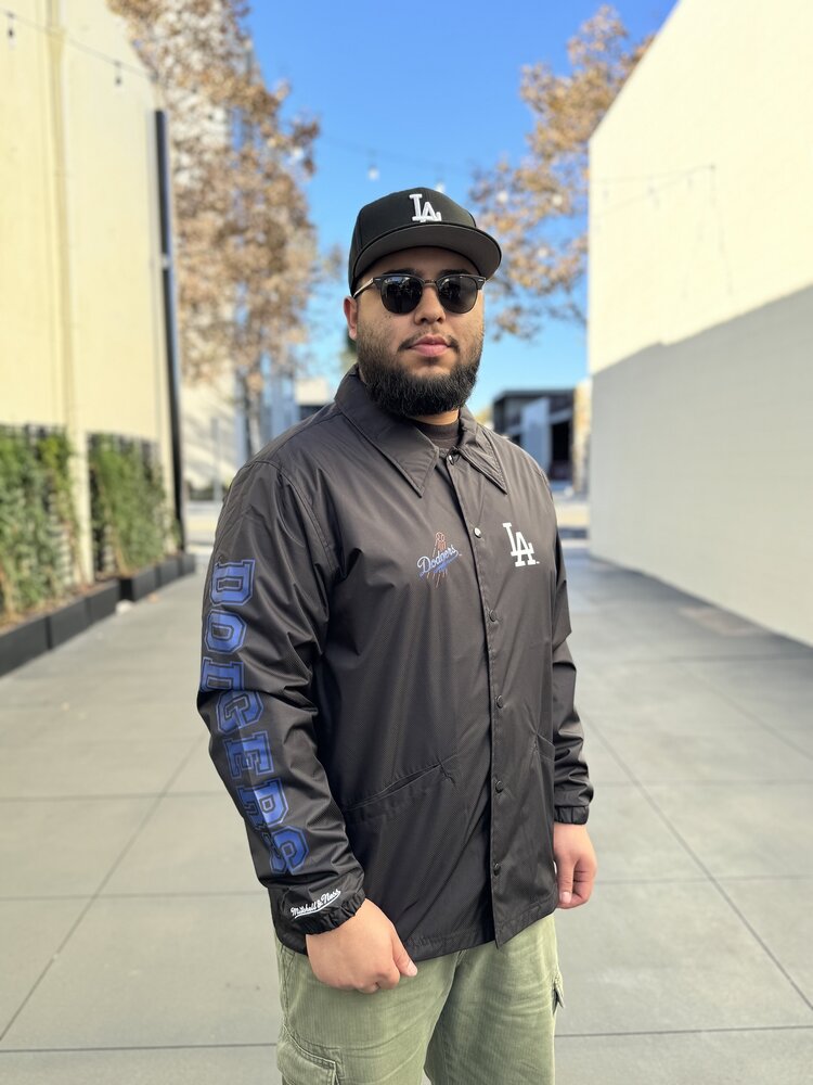 Mitchell and Ness LA Dodgers M&N Coaches Jacket Black