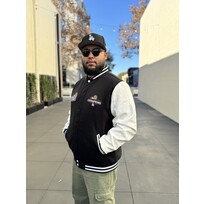 JH Design LA 2024 WS Champs Black White Button Snap Varsity Reversible Jacket