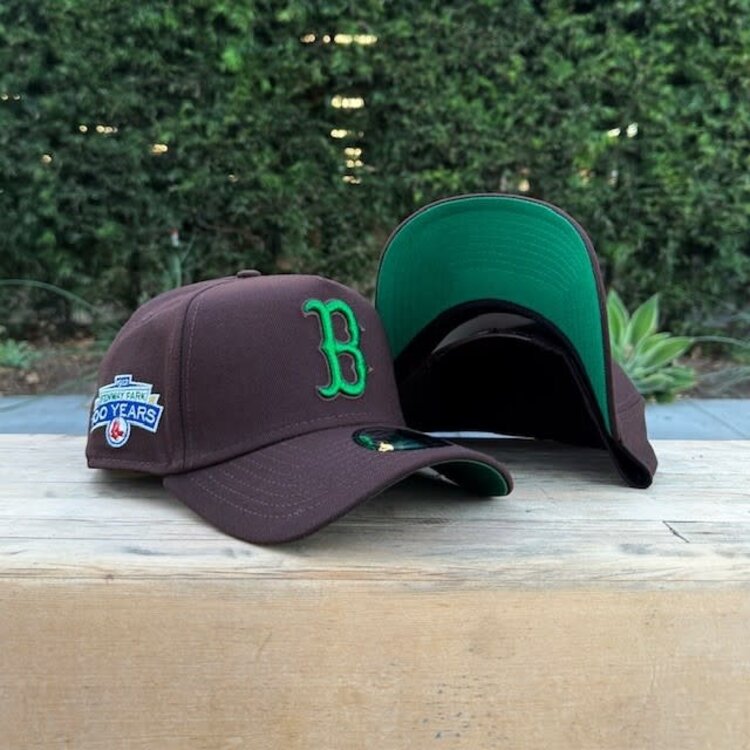 New Era Boston Dark Brown Metallic Green 100 Years Fenway 940 A-Frame