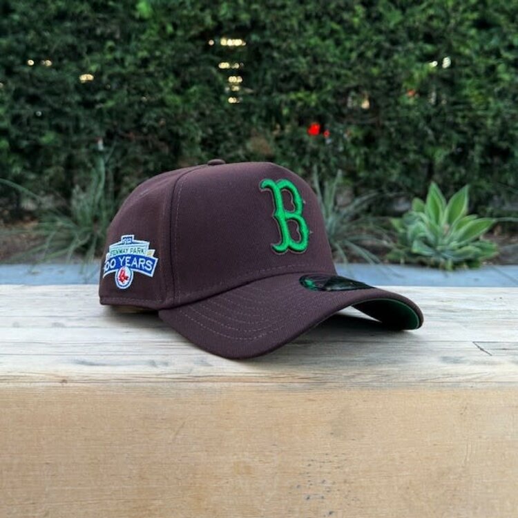 New Era Boston Dark Brown Metallic Green 100 Years Fenway 940 A-Frame