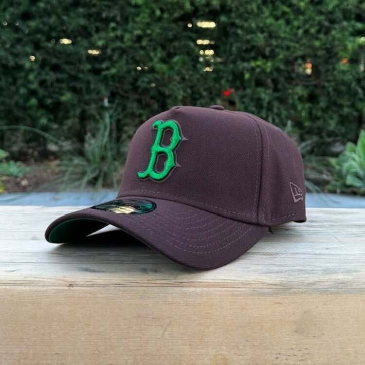 New Era Boston Dark Brown Metallic Green 100 Years Fenway 940 A-Frame