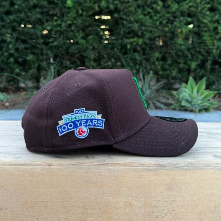 New Era Boston Dark Brown Metallic Green 100 Years Fenway 940 A-Frame