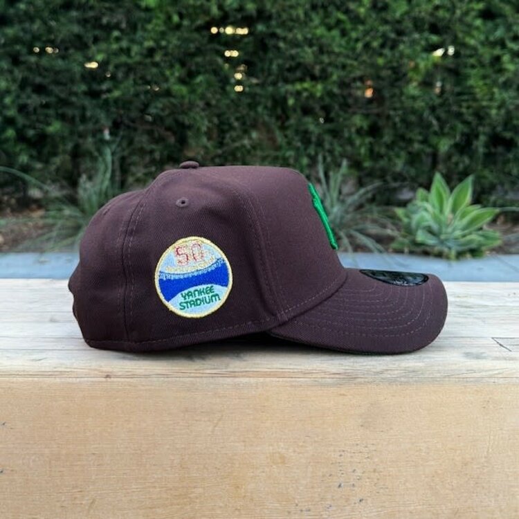 New Era NY Dark Brown Metallic Green 50th Stadium 940 A-Frame