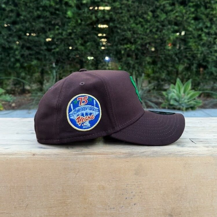 New Era White Sox Dark Brown Metallic Green 75 Years Comiskey 940 A-Frame