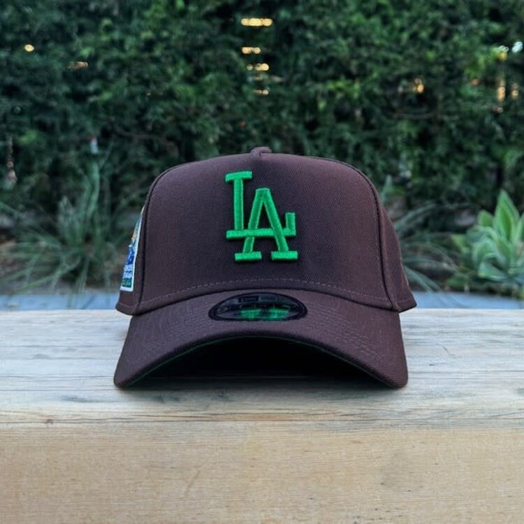 New Era LA Dark Brown Metallic Green 60th Stadium 940 A-Frame
