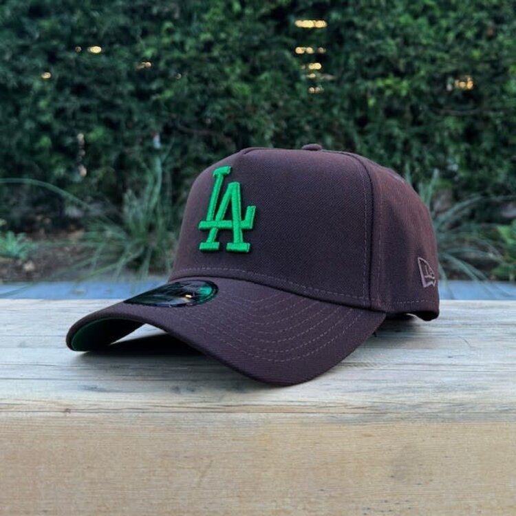 New Era LA Dark Brown Metallic Green 60th Stadium 940 A-Frame