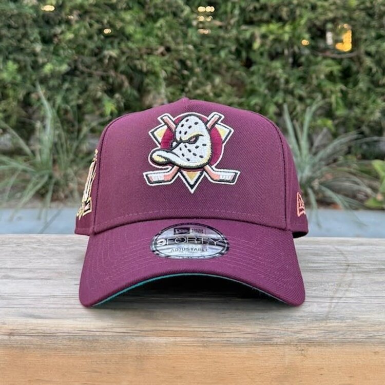 New Era Mighty Ducks Maroon 30th Anniv Teal UV 940 A-Frame