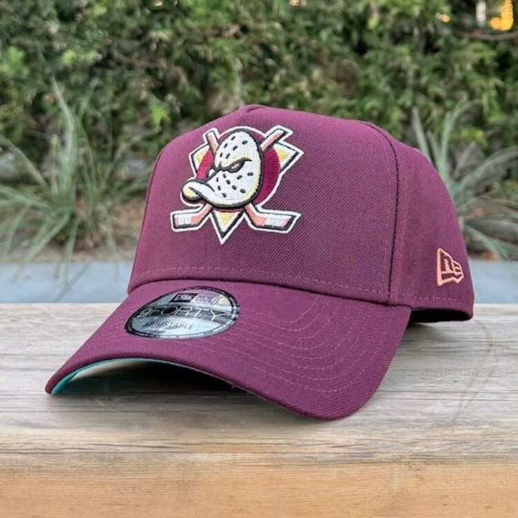 New Era Mighty Ducks Maroon 30th Anniv Teal UV 940 A-Frame