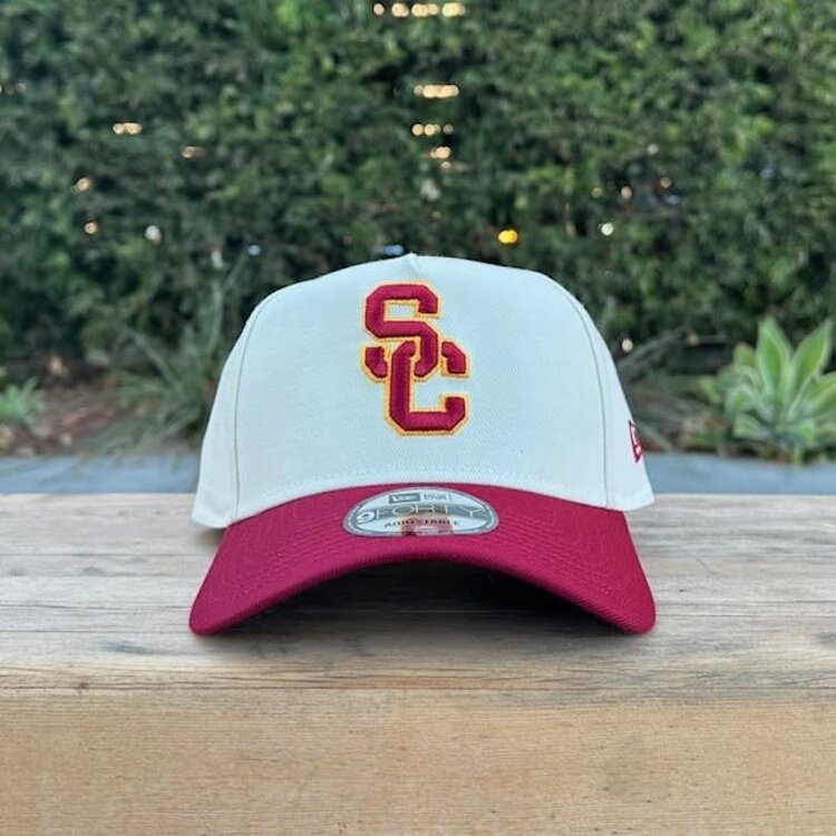 New Era USC Trojans SC Interlock Ivory/Cardinal 940 A-Frame