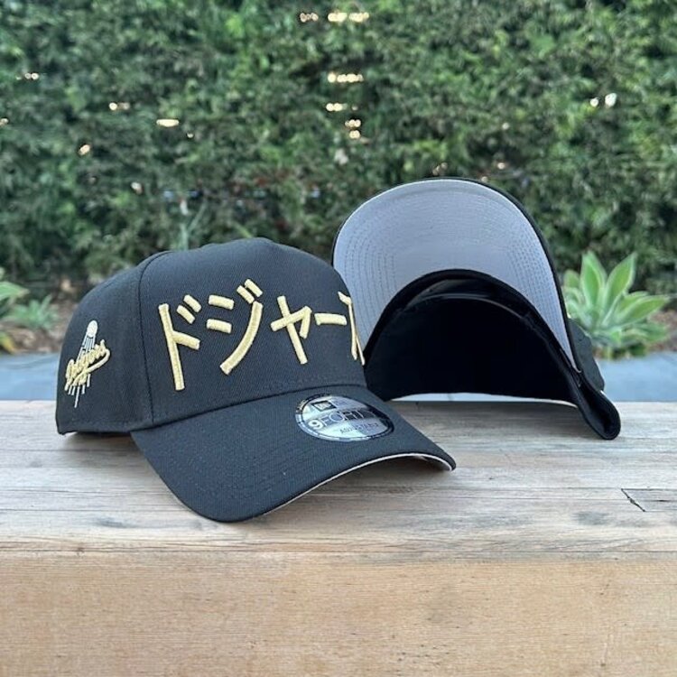 New Era LA Dodgers Black Metallic Gold Kanji 940 A-Frame