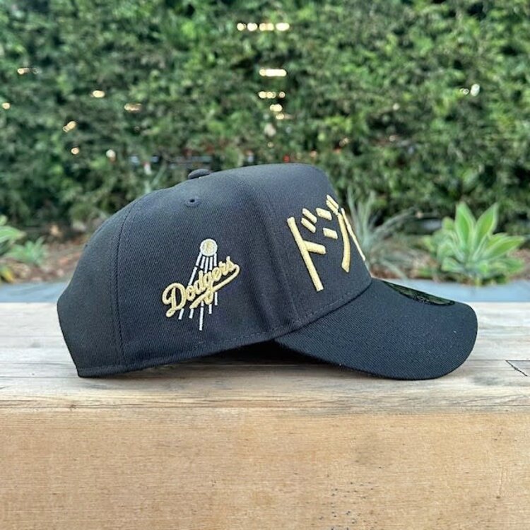 New Era LA Dodgers Black Metallic Gold Kanji 940 A-Frame