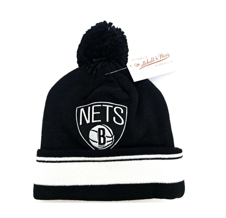 Mitchell and Ness Brooklyn Nets M&N KJ61Z MTC Cuffed Knits