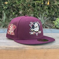 New Era Mighty Ducks Maroon 30th Anniv Teal UV