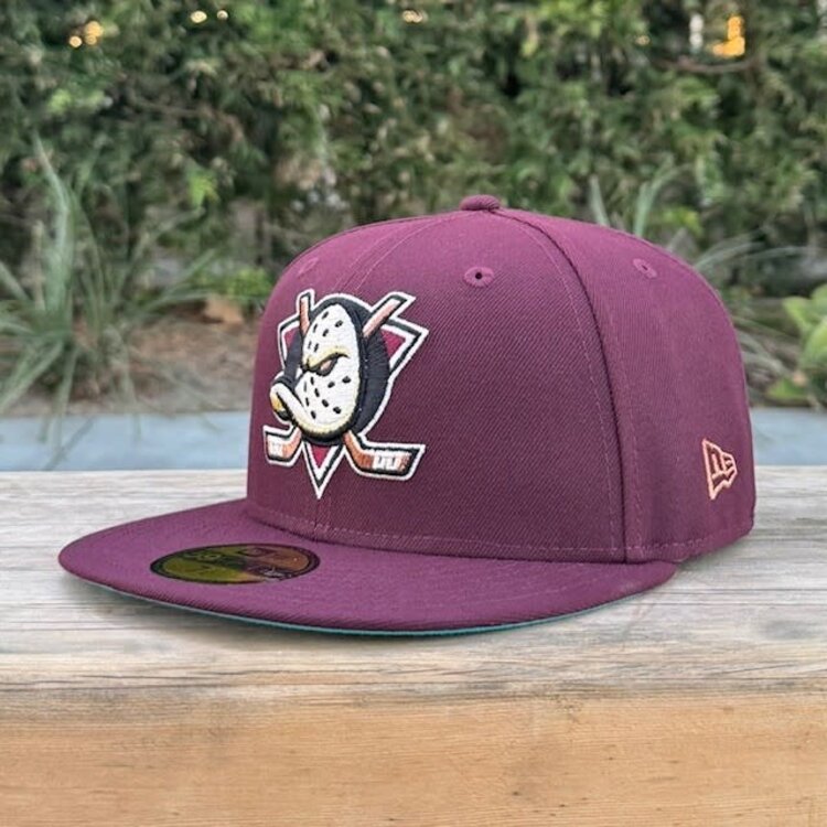 New Era Mighty Ducks Maroon 30th Anniv Teal UV
