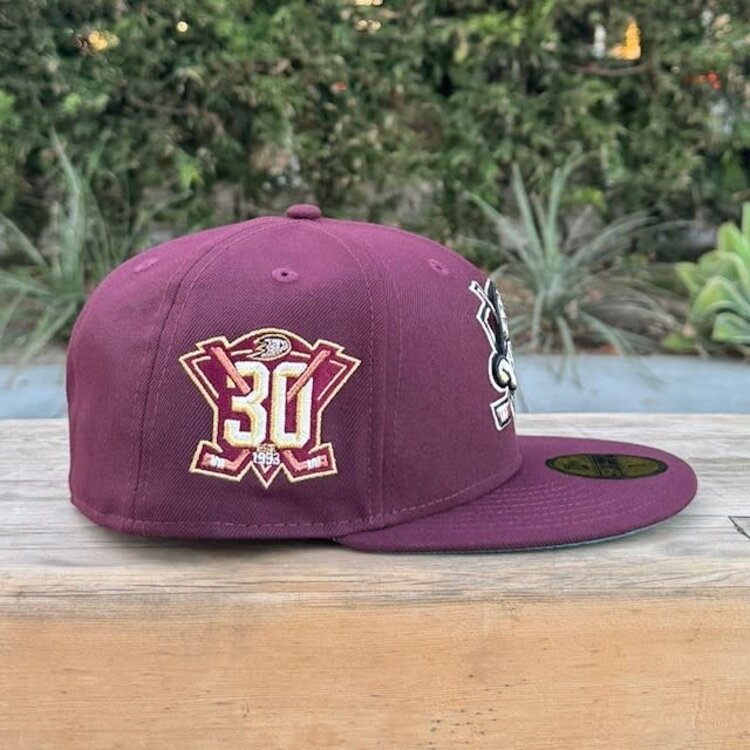 New Era Mighty Ducks Maroon 30th Anniv Teal UV