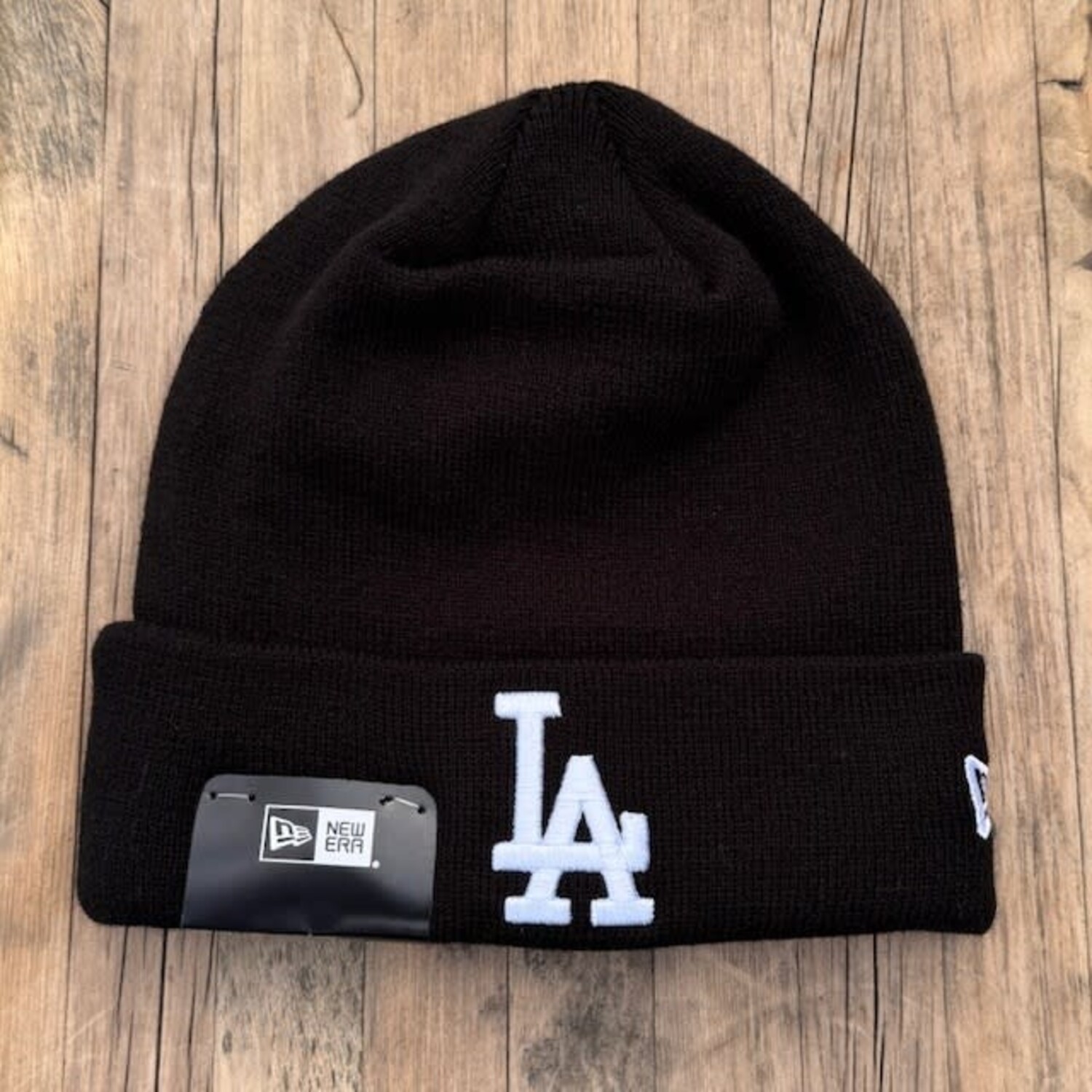 LA Dodgers Black White Cuffed Knit - The Locker Room of Downey