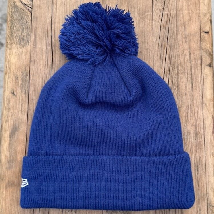 New Era LA Dodgers Royal Cuffed Knit with Pom