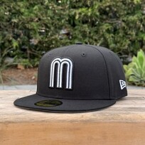New Era Mexico Black White "M" w/Flag
