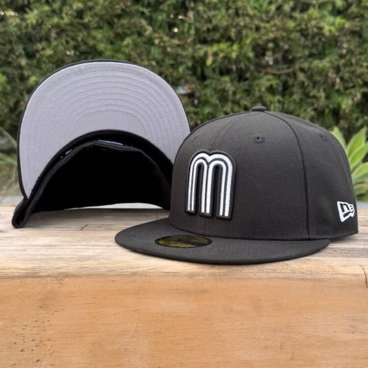 New Era Mexico Black White "M" w/Flag