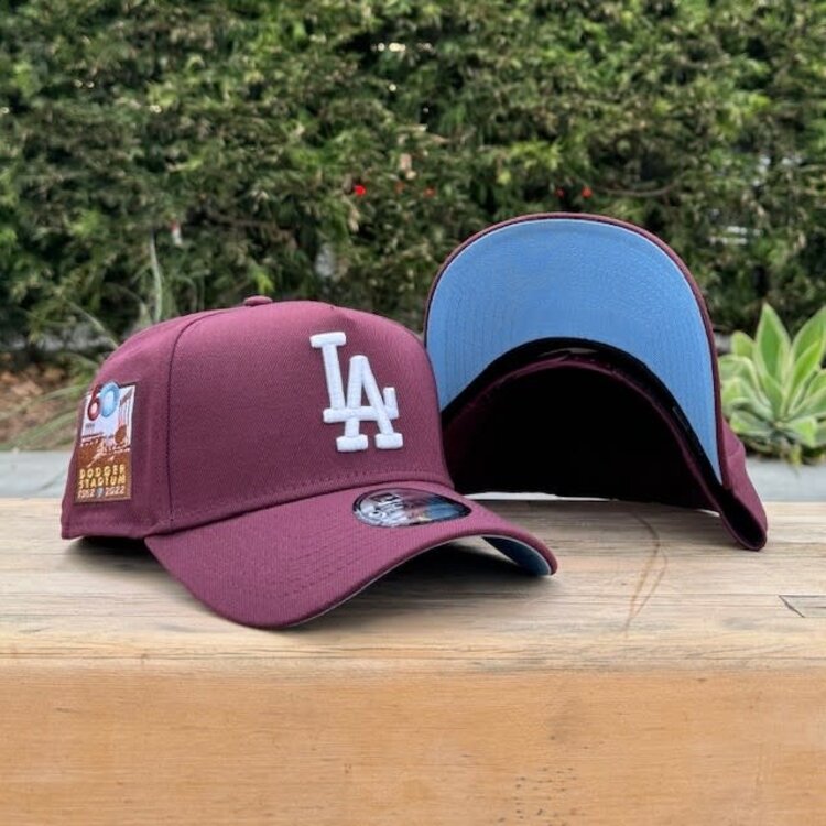 New Era LA Maroon 60th Stadium Sky Blue UV 940 A-Frame