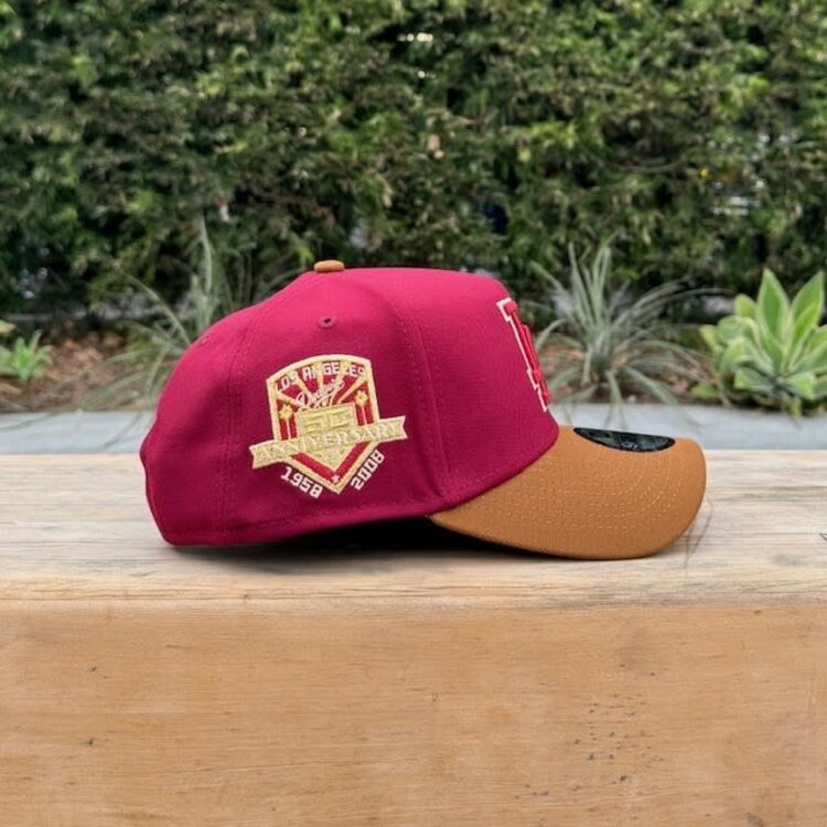 New Era LA Cardinal/Peanut Outline 50th Anniv Khaki UV 940AF