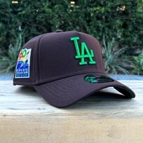 New Era LA Dark Brown Metallic Green 60th Stadium 940 A-Frame
