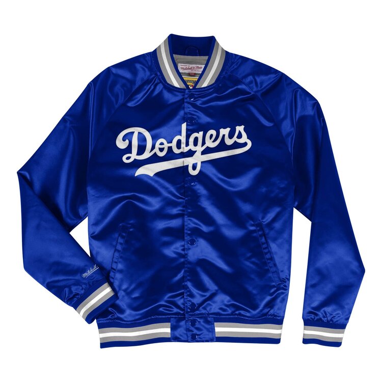 Mitchell and Ness LA Dodgers M&N Lightweight Satin Jacket Wordmark Royal