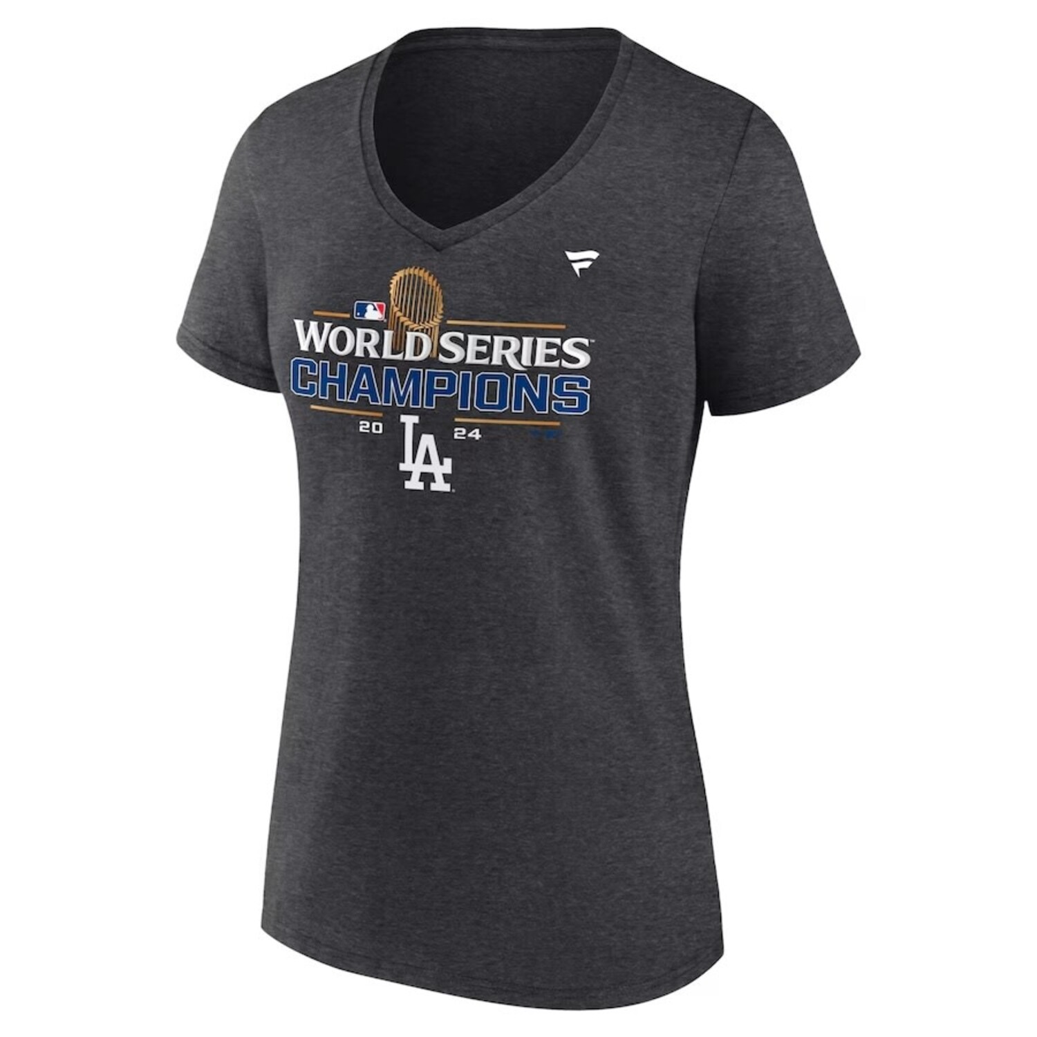 Dodgers W Charcoal 2024 WS Champs Locker Room T-Shirt - The Locker