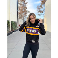 Mitchell and Ness LA Lakers M&N Women's Head Coach Hoodie Black