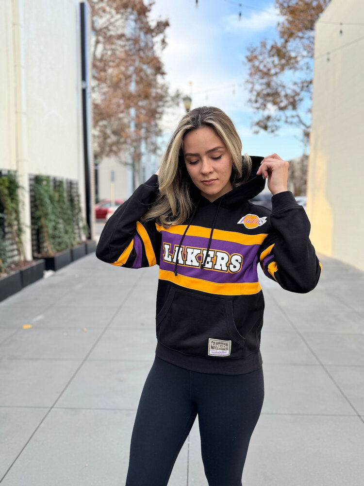 Mitchell and Ness LA Lakers M&N Women's Head Coach Hoodie Black