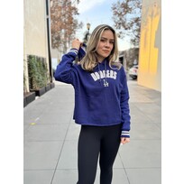 New Era Dodgers Women's NE Block+LA Royal Crop Hoodie