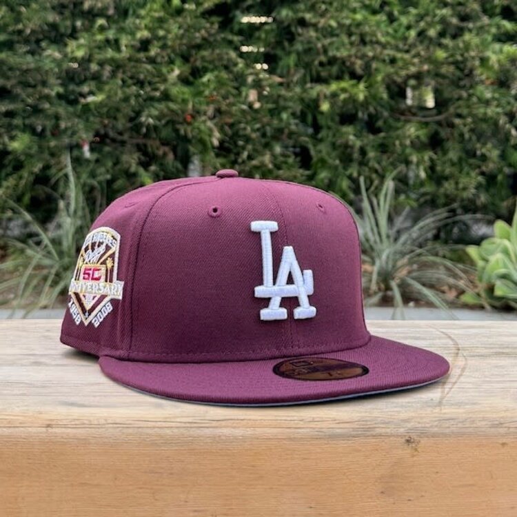 New Era LA Maroon 50th Anniversary Sky Blue UV Fitted