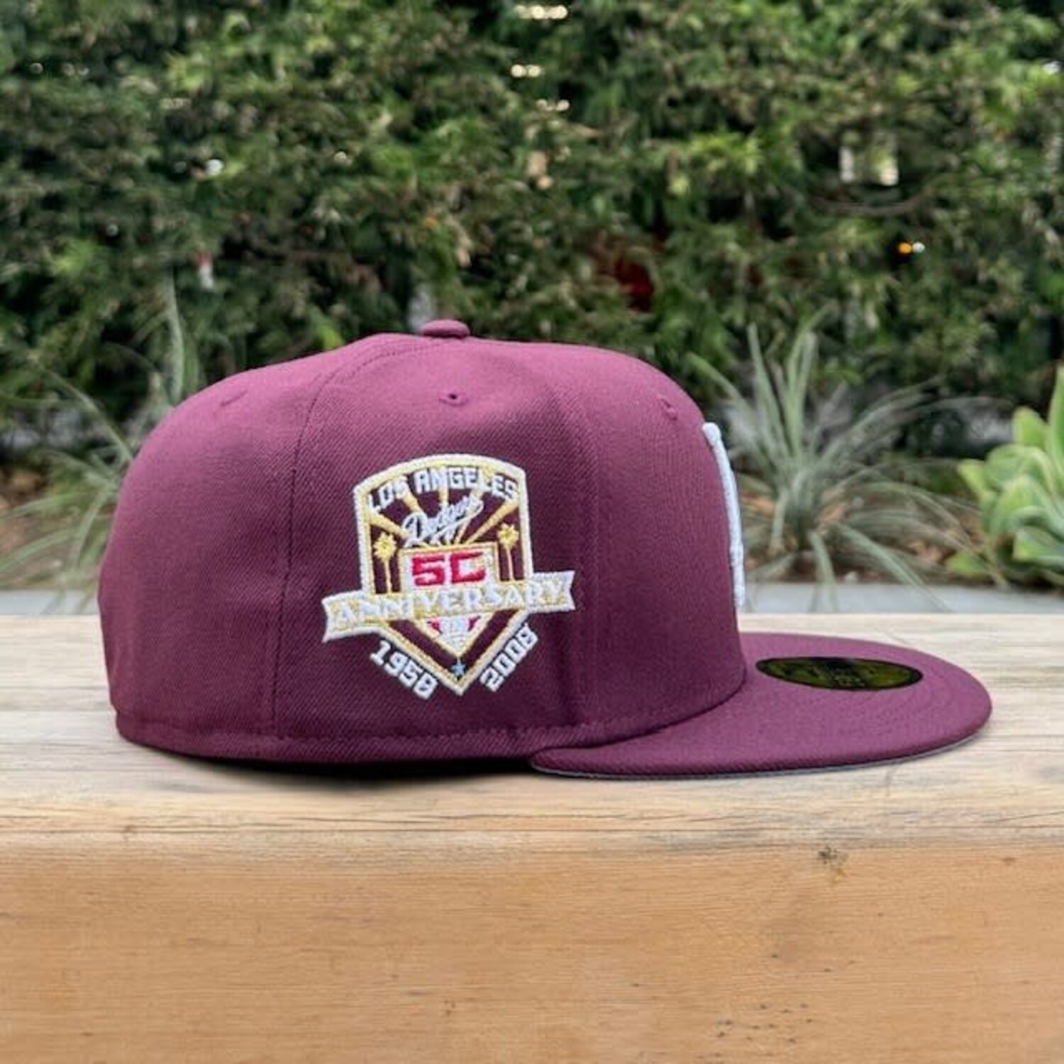New Era Burgundy LA Crystal-Embellished Baseball Cap LA Flawless Cardinal Gold - The Locker Room of Downey main image 2