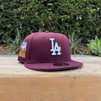New Era LA Maroon 60th Stadium Sky Blue UV Fitted