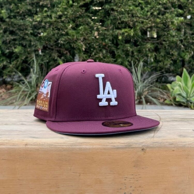 New Era LA Maroon 60th Stadium Sky Blue UV Fitted