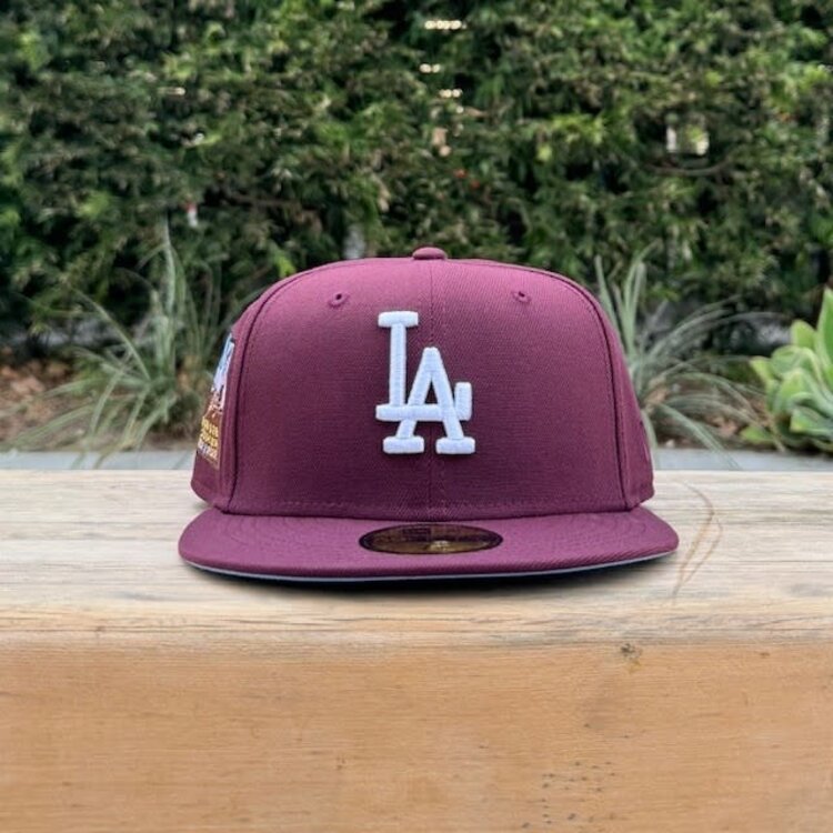 New Era LA Maroon 60th Stadium Sky Blue UV Fitted