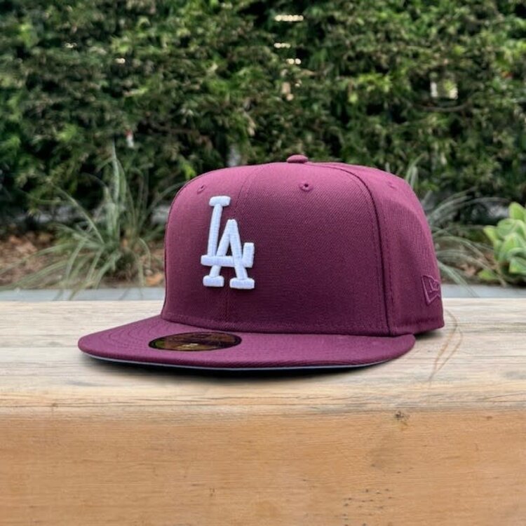 New Era LA Maroon 60th Stadium Sky Blue UV Fitted