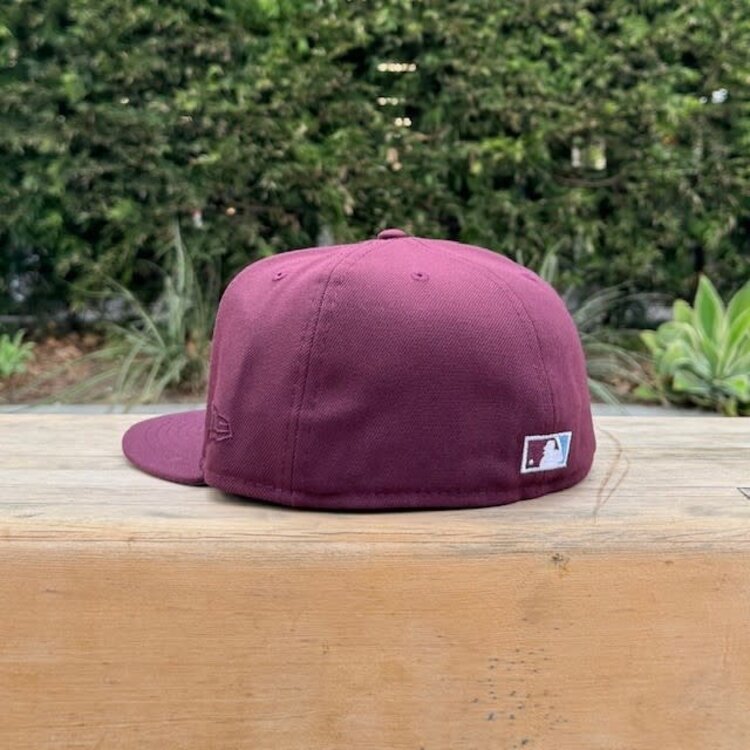 New Era LA Maroon 60th Stadium Sky Blue UV Fitted