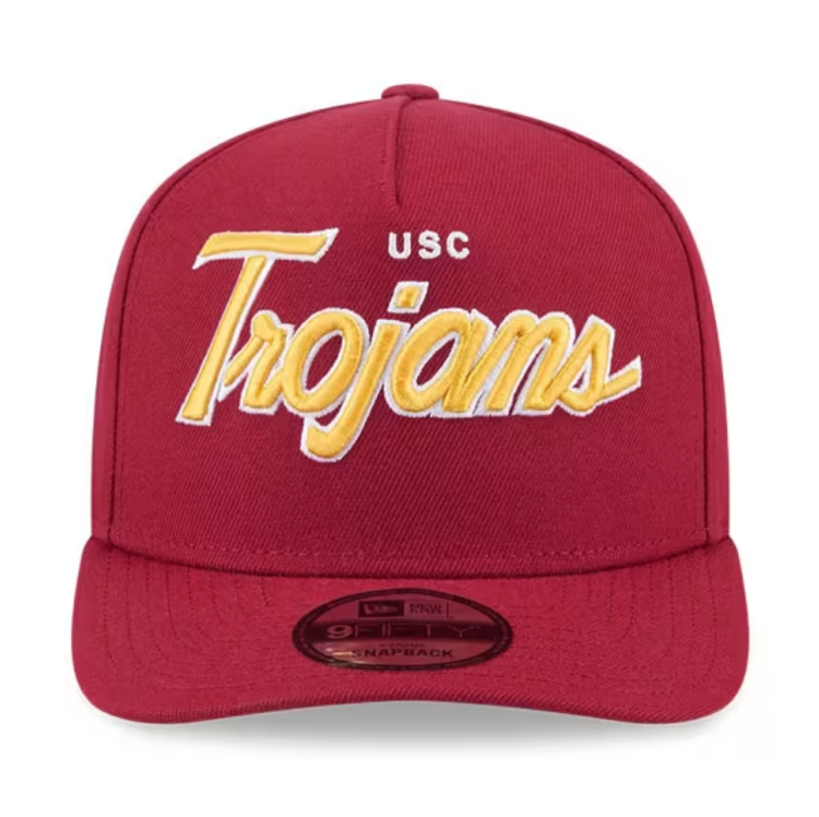 New Era USC Trojans Cardinal Script SC Side Patch 950  A-Frame