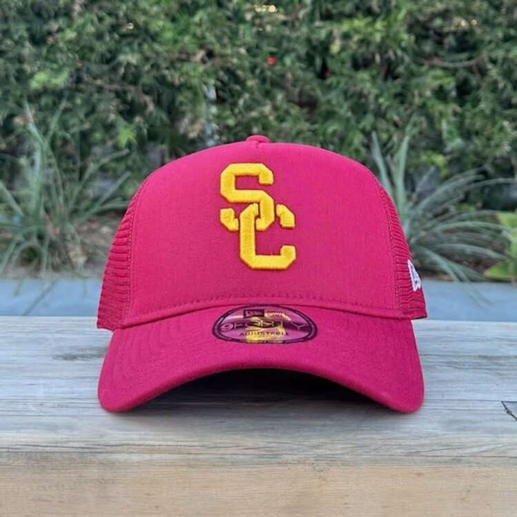 New Era USC Trojans Cardinal Trucker Mesh 940 A-Frame