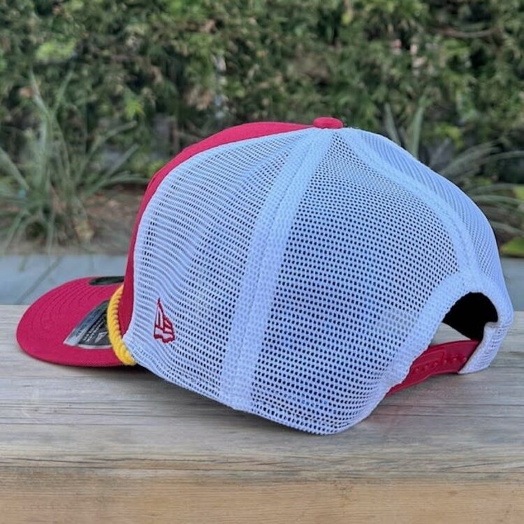 New Era USC Trojans Cardinal White Mesh Trucker Stretch Snap 970SS
