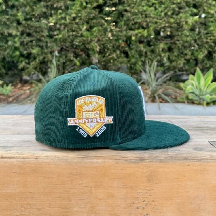 New Era LA Dark Green Corduroy 50th Anniv Sky Blue UV