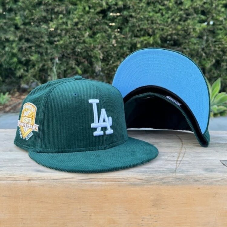 New Era LA Dark Green Corduroy 50th Anniv Sky Blue UV