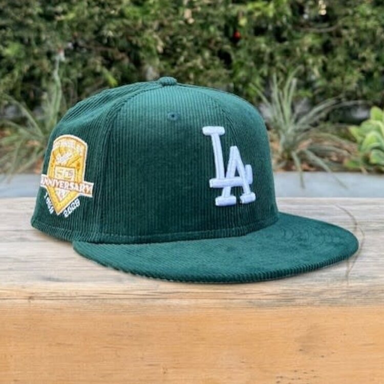 New Era LA Dark Green Corduroy 50th Anniv Sky Blue UV